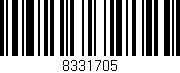 Código de barras (EAN, GTIN, SKU, ISBN): '8331705'