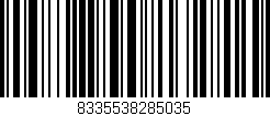 Código de barras (EAN, GTIN, SKU, ISBN): '8335538285035'