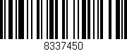 Código de barras (EAN, GTIN, SKU, ISBN): '8337450'