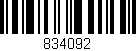 Código de barras (EAN, GTIN, SKU, ISBN): '834092'