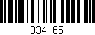 Código de barras (EAN, GTIN, SKU, ISBN): '834165'