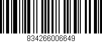 Código de barras (EAN, GTIN, SKU, ISBN): '834266006649'