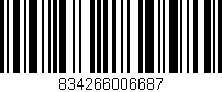 Código de barras (EAN, GTIN, SKU, ISBN): '834266006687'