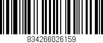 Código de barras (EAN, GTIN, SKU, ISBN): '834266026159'