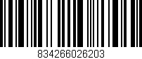 Código de barras (EAN, GTIN, SKU, ISBN): '834266026203'