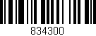 Código de barras (EAN, GTIN, SKU, ISBN): '834300'
