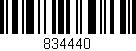 Código de barras (EAN, GTIN, SKU, ISBN): '834440'