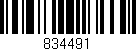 Código de barras (EAN, GTIN, SKU, ISBN): '834491'