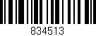 Código de barras (EAN, GTIN, SKU, ISBN): '834513'