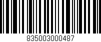 Código de barras (EAN, GTIN, SKU, ISBN): '835003000487'