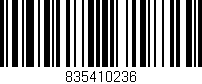 Código de barras (EAN, GTIN, SKU, ISBN): '835410236'