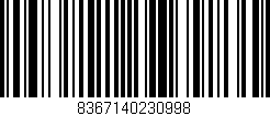 Código de barras (EAN, GTIN, SKU, ISBN): '8367140230998'