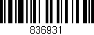 Código de barras (EAN, GTIN, SKU, ISBN): '836931'