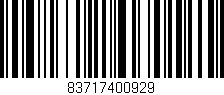 Código de barras (EAN, GTIN, SKU, ISBN): '83717400929'