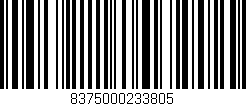 Código de barras (EAN, GTIN, SKU, ISBN): '8375000233805'