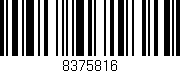 Código de barras (EAN, GTIN, SKU, ISBN): '8375816'