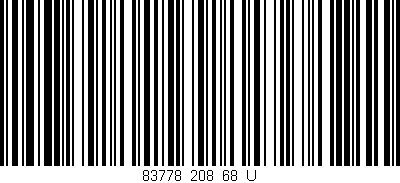 Código de barras (EAN, GTIN, SKU, ISBN): '83778_208_68_U'
