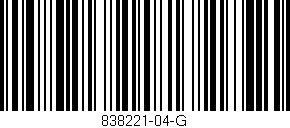 Código de barras (EAN, GTIN, SKU, ISBN): '838221-04-G'