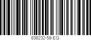 Código de barras (EAN, GTIN, SKU, ISBN): '838232-58-EG'