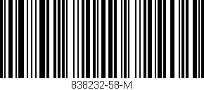 Código de barras (EAN, GTIN, SKU, ISBN): '838232-58-M'
