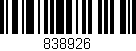 Código de barras (EAN, GTIN, SKU, ISBN): '838926'