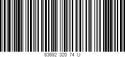 Código de barras (EAN, GTIN, SKU, ISBN): '83892_320_74_U'