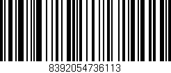 Código de barras (EAN, GTIN, SKU, ISBN): '8392054736113'