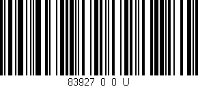 Código de barras (EAN, GTIN, SKU, ISBN): '83927_0_0_U'