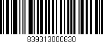 Código de barras (EAN, GTIN, SKU, ISBN): '839313000830'