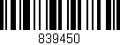 Código de barras (EAN, GTIN, SKU, ISBN): '839450'