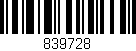 Código de barras (EAN, GTIN, SKU, ISBN): '839728'