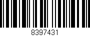 Código de barras (EAN, GTIN, SKU, ISBN): '8397431'
