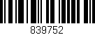 Código de barras (EAN, GTIN, SKU, ISBN): '839752'