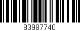 Código de barras (EAN, GTIN, SKU, ISBN): '83987740'