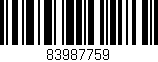 Código de barras (EAN, GTIN, SKU, ISBN): '83987759'