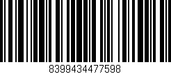 Código de barras (EAN, GTIN, SKU, ISBN): '8399434477598'