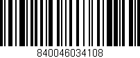 Código de barras (EAN, GTIN, SKU, ISBN): '840046034108'