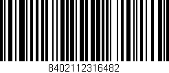 Código de barras (EAN, GTIN, SKU, ISBN): '8402112316482'