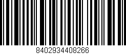 Código de barras (EAN, GTIN, SKU, ISBN): '8402934408266'