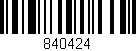 Código de barras (EAN, GTIN, SKU, ISBN): '840424'