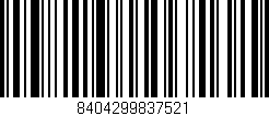 Código de barras (EAN, GTIN, SKU, ISBN): '8404299837521'