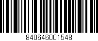 Código de barras (EAN, GTIN, SKU, ISBN): '840646001548'