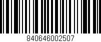 Código de barras (EAN, GTIN, SKU, ISBN): '840646002507'