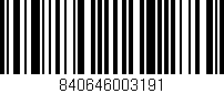 Código de barras (EAN, GTIN, SKU, ISBN): '840646003191'