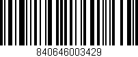 Código de barras (EAN, GTIN, SKU, ISBN): '840646003429'