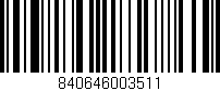 Código de barras (EAN, GTIN, SKU, ISBN): '840646003511'