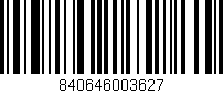 Código de barras (EAN, GTIN, SKU, ISBN): '840646003627'