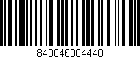Código de barras (EAN, GTIN, SKU, ISBN): '840646004440'