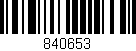 Código de barras (EAN, GTIN, SKU, ISBN): '840653'