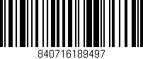 Código de barras (EAN, GTIN, SKU, ISBN): '840716189497'